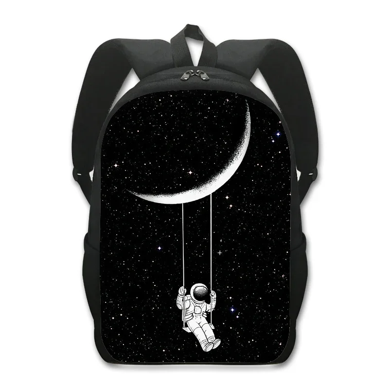 Espaço dos desenhos animados astronauta impressão mochila galáxia sacos de escola moda daypack para adolescente menino menina esporte caminhadas viagem mochilas portátil