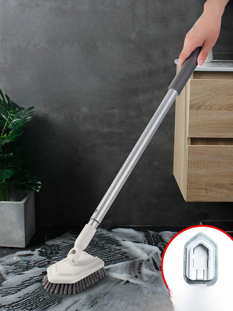 

Большая щетка для унитаза с длинной ручкой и жесткой щетиной для плитки, инструмент для уборки дома