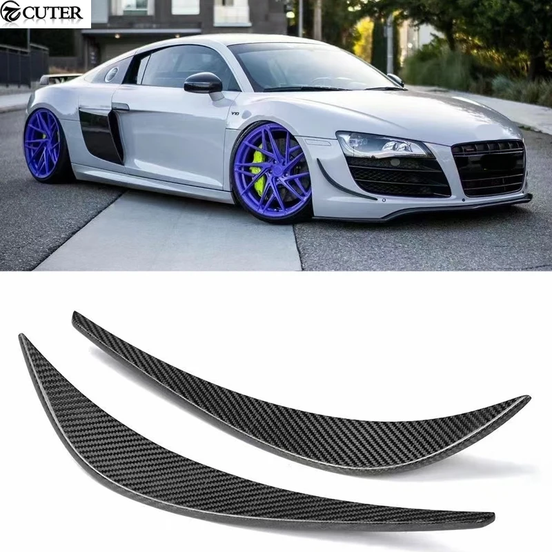 R8 V8 V10 Carbon Fiber Front Side Fender Air Vents Kit Trim Fender for Audi R8 V10 Plus Car Body Kit 08-14