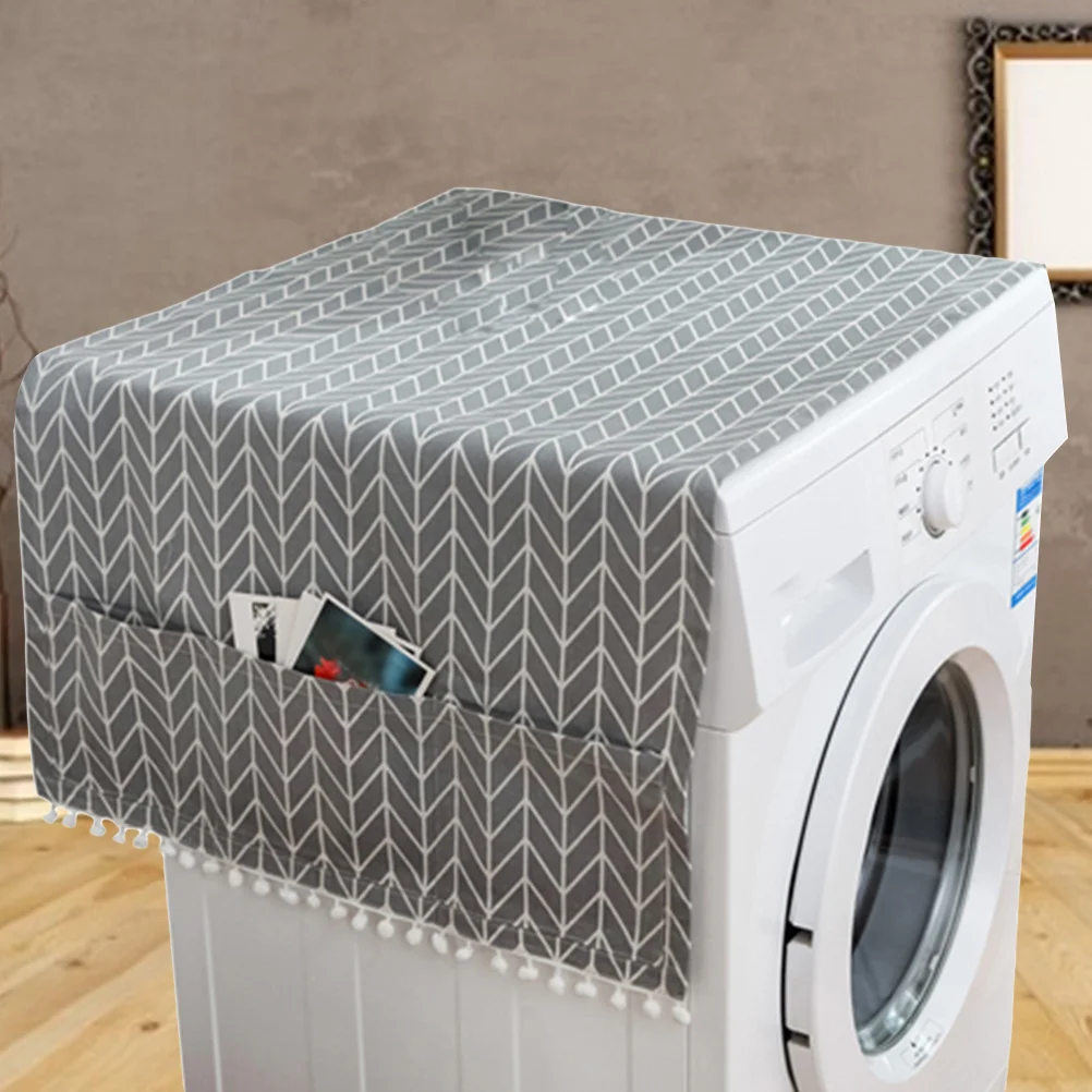 

Washing Machine Cover 55x130cm Gray Arrow Nordic Design Dust Proof Breathable Non Fade Wear Resistant for Laundry Room