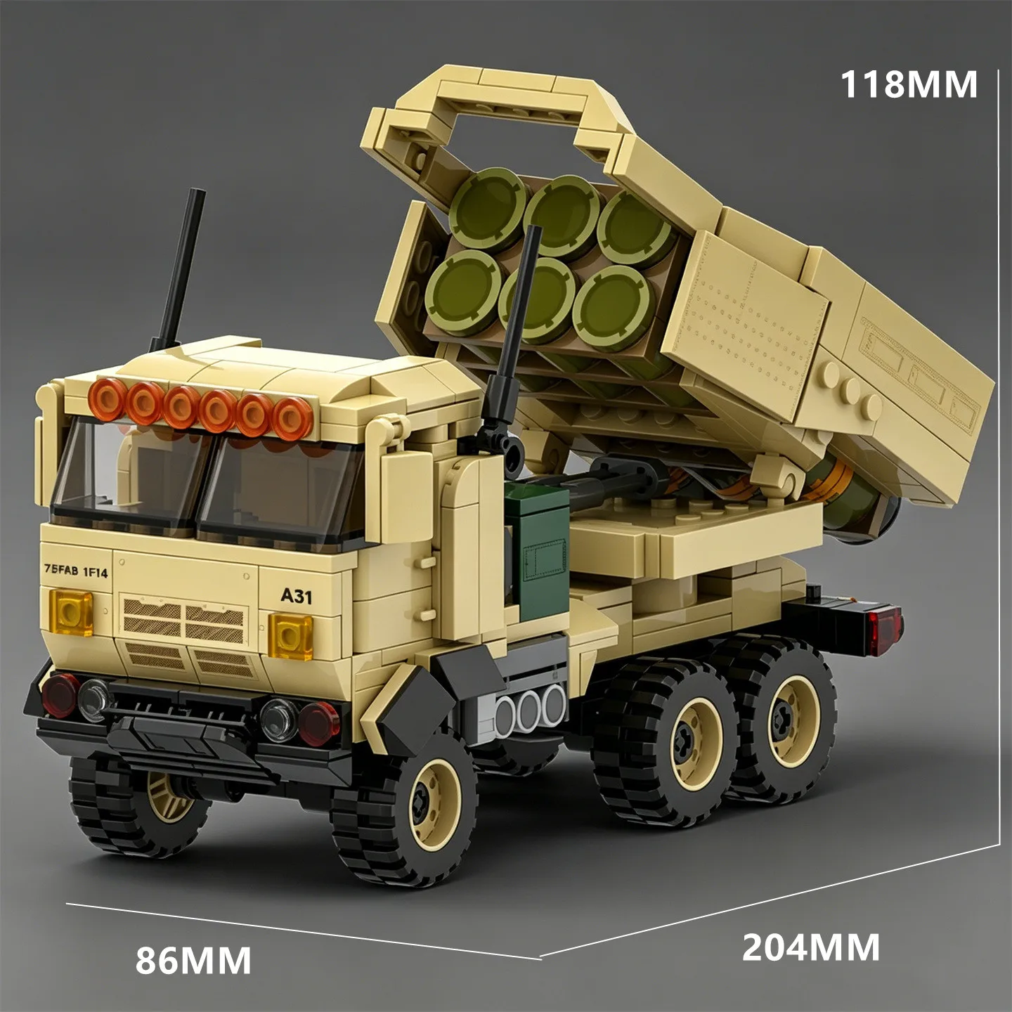 Military Vehicle Assembled Building Blocks Haima Si Rocket Gun Armored Vehicle Toy Explosion-Proof Special Forces Vehicle Gift 1