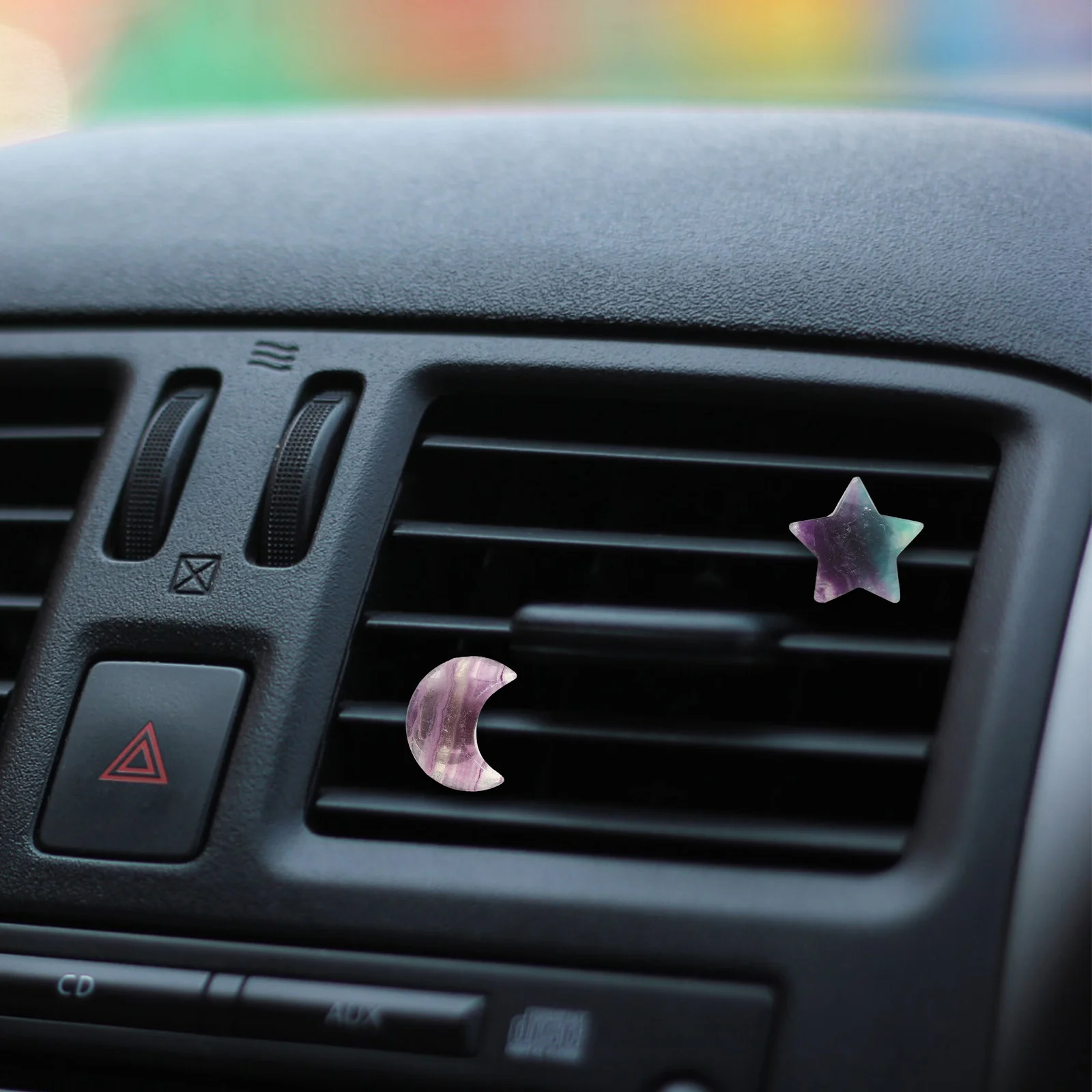 

2pcs Crystal Interior Decoration Car Vent Clip Aroma Diffuser Outlet Freshener Clip For Car Air Vent Dashboard Decor