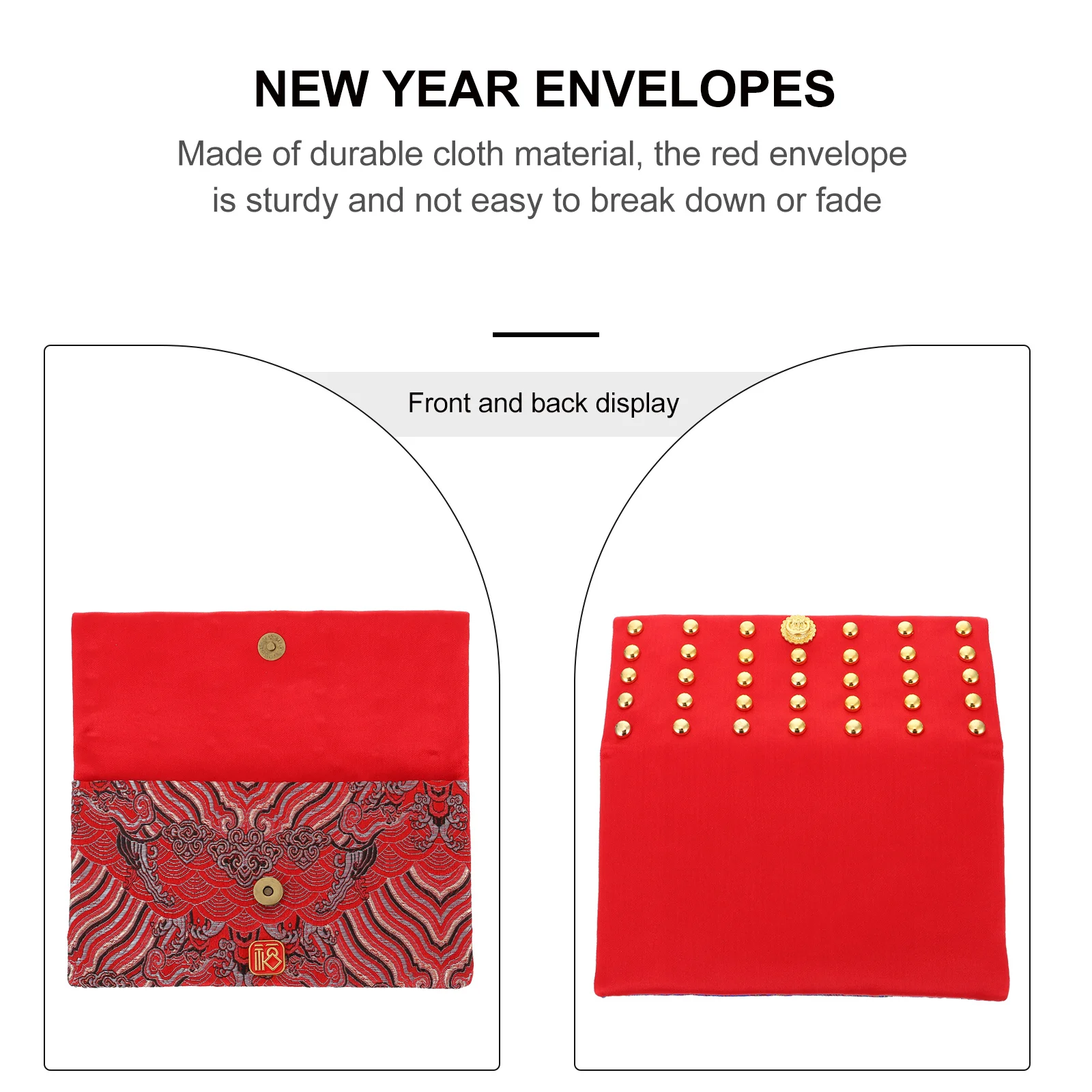 

1Pcs Chinese New Year Red Envelope Cloth Red Packet Spring Festival Money Pocket Traditional Decorative Luck Money Storage