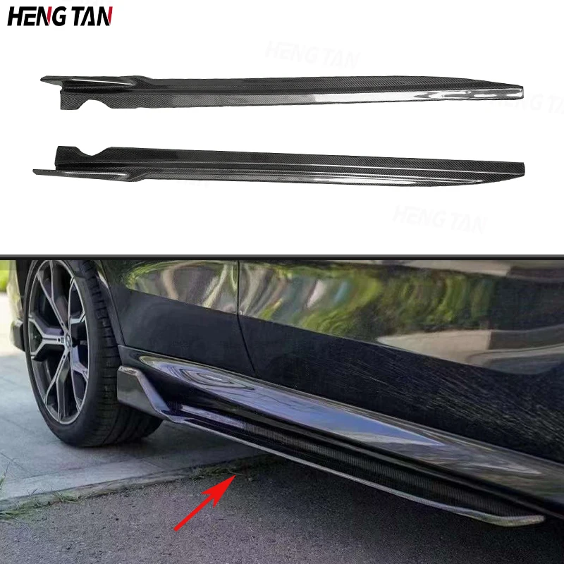 For BMW X3 G01 G08 X4 G02 2017+ Car Side Skirts Splitters Flaps Apron Parts Carbon Fiber Upgrade Body kit