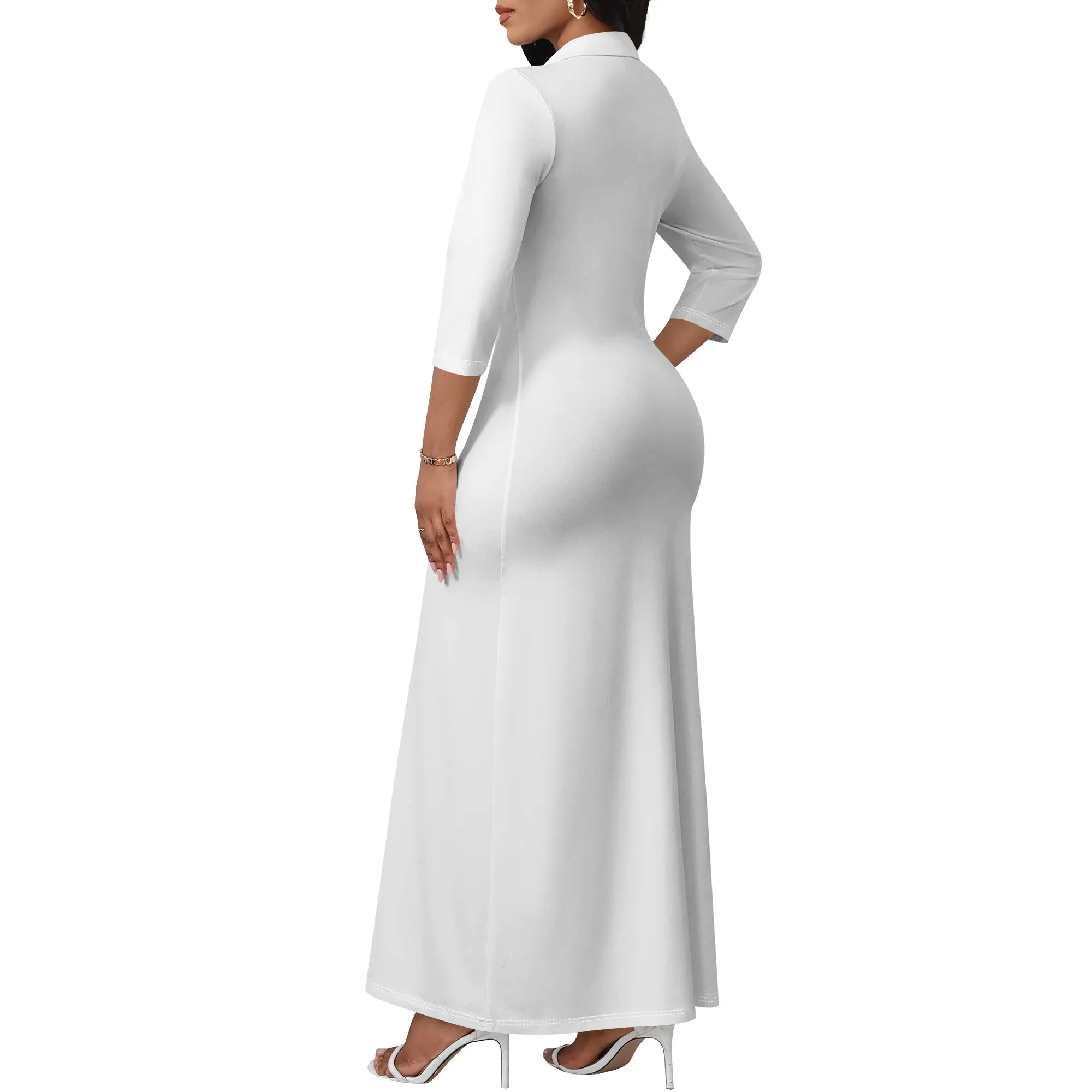 長袖セータードレスラップVネックセクシードレスカジュアルボディコンスリットカクテルパーティードレス