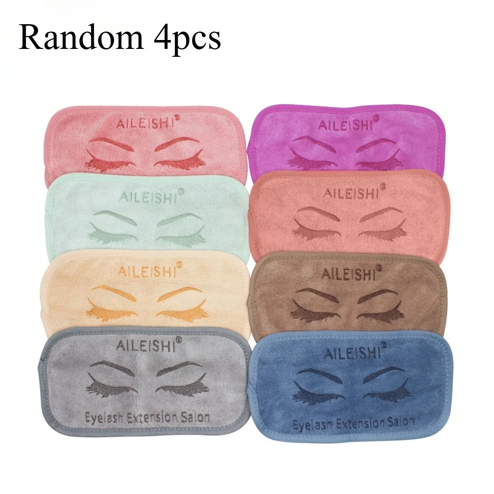 4pcs Eyelash Extension Forehead Sticker Pad Soft Professional Grafted Eyelashes Tray Stand Pallet Lash Tray Holder Beauty Salon