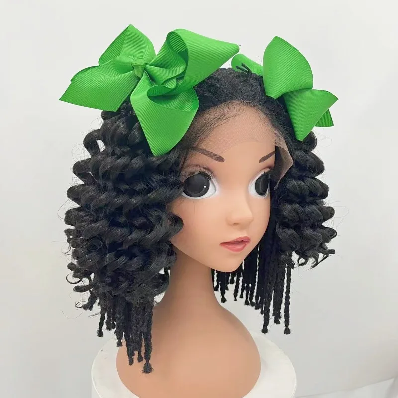 

NEW Hair 6inch Kidsdeep Wave with Many Different Styles Bow Tie with 10 Roots Elastic Band Customized Logo