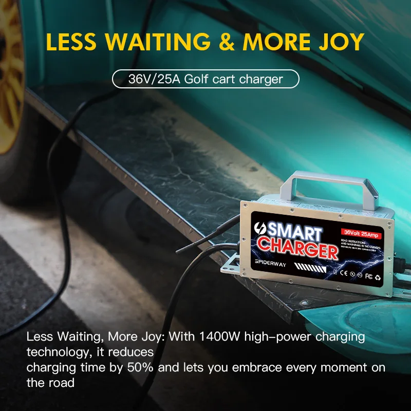 شاحن بطارية ليثيوم ذكي 36 فولت 25 أمبير لـ EZGO TXT Golf Cart/D Style Plug #5