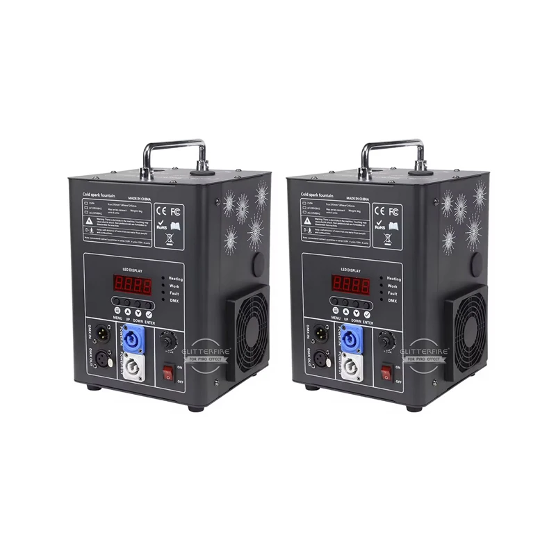 1 pc and 2 pcs per lot 750W Dmx512 Remote Control Cold Spark Fountain Machine Wedding Stage Equipment