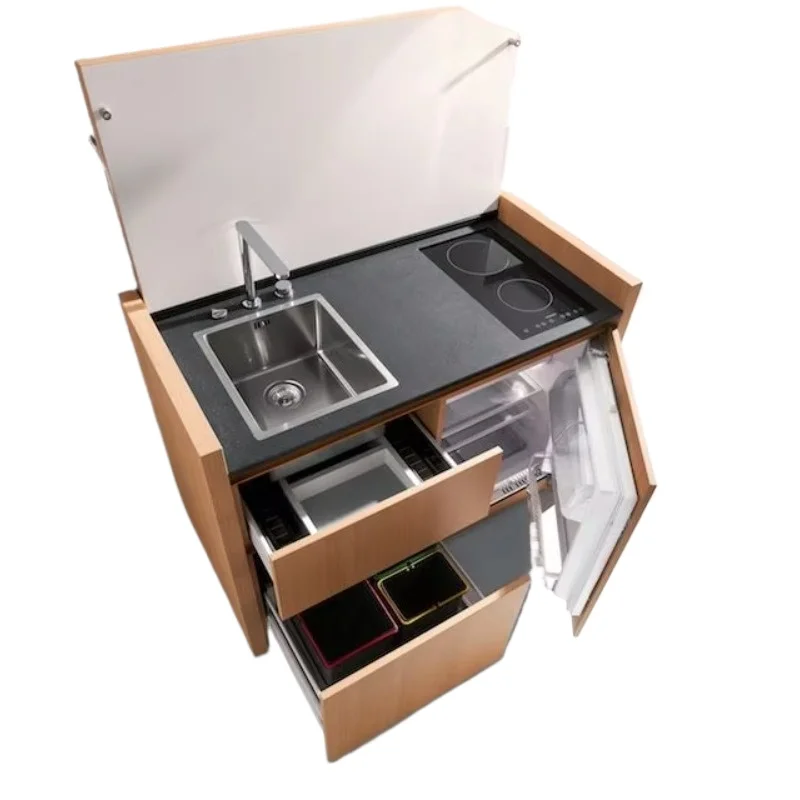 Customizable camping refrigerator cabinets and drawers, aluminum honeycomb cabinets for RV accessories