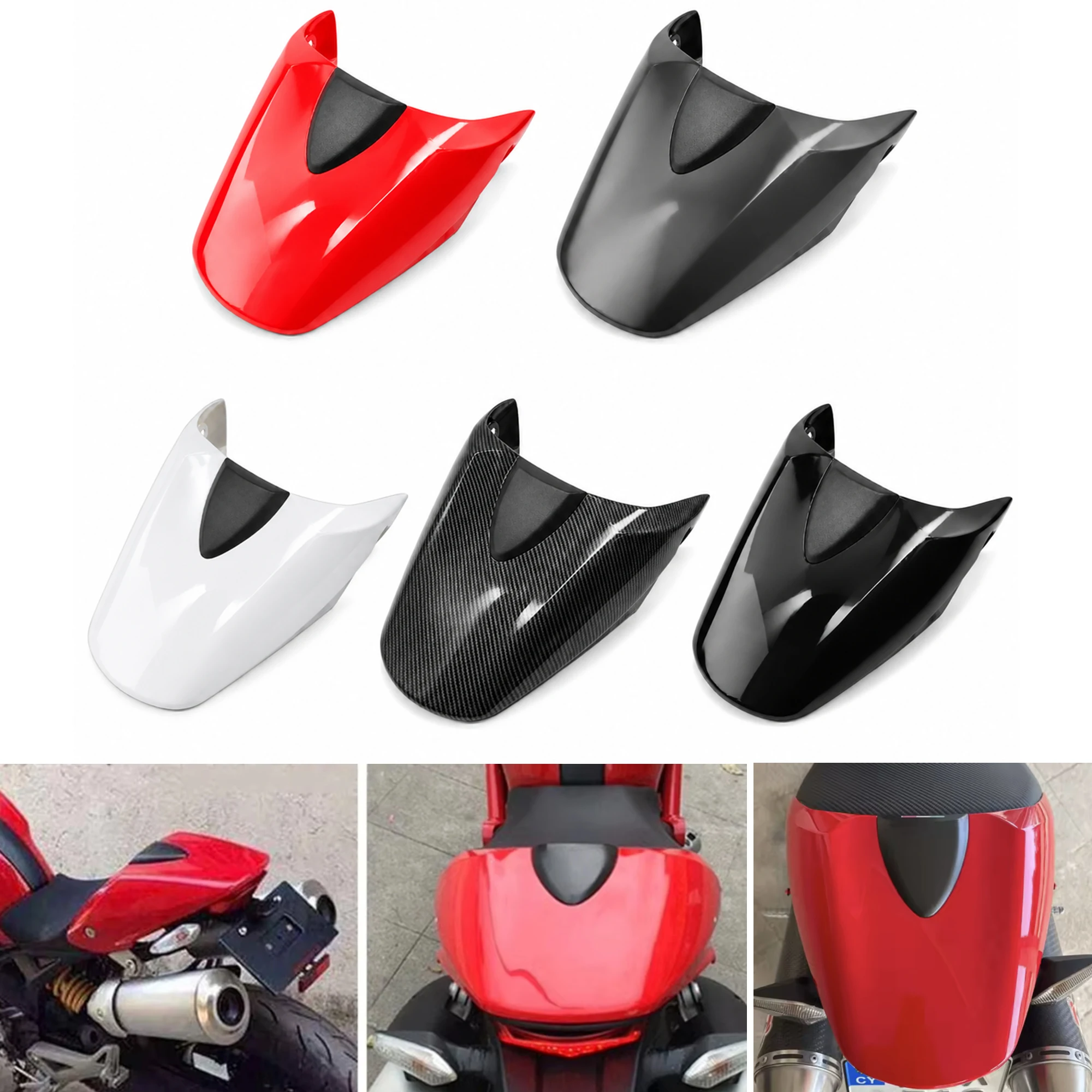 Rear Seat Cover For Ducati Monster 796 1100 696 795 659 Rear Pillion Passenger Cowl Solo Motorcycle Accessories Fairing