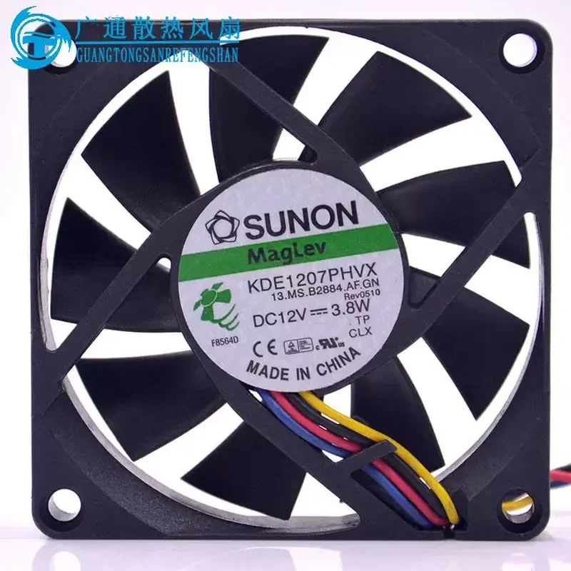 for SUNON KDE1207PHVX 7015 12V 3.8W 7CM Suspended Maglev CPU Cooling Fan Original