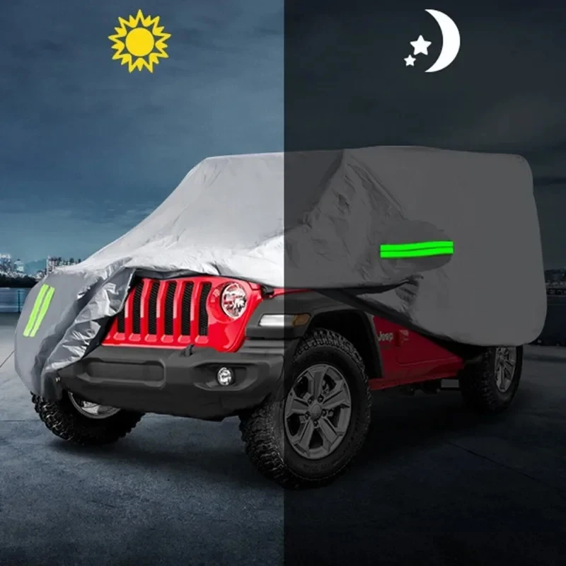 2 kolory 2-drzwiowy 4-drzwiowy pokrowiec samochodowy Wodoodporny, pyĆoszczelny pokrowiec ochronny do Jeep Wrangler JK JL YJ 1987-2019
