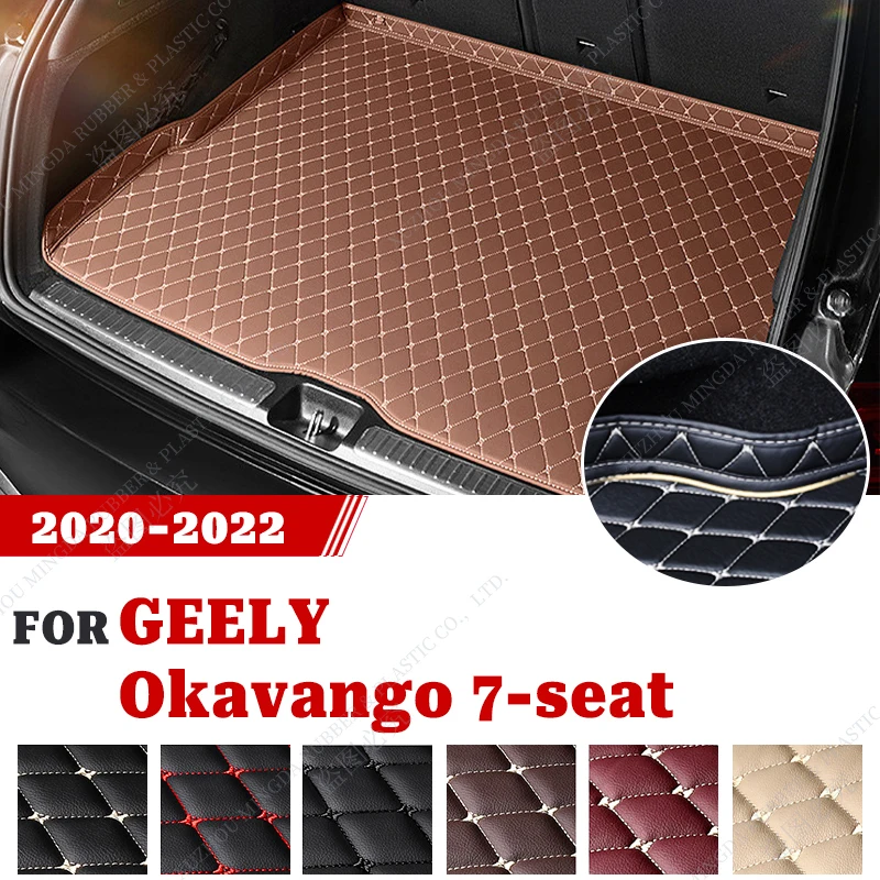 Car Trunk Mat For GEELY Okavango 7-Seat 2020 2021 2022 Custom Car Accessories Auto Interior Decoration