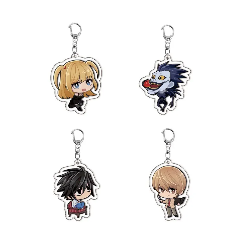 DEATH NOTE Anime Q Version Acryl Schlüsselanhänger Fans Geschenk Schlüsselanhänger Niedliches Souvenir Kreatives Llavero Freund Kingring Neues Zubehör