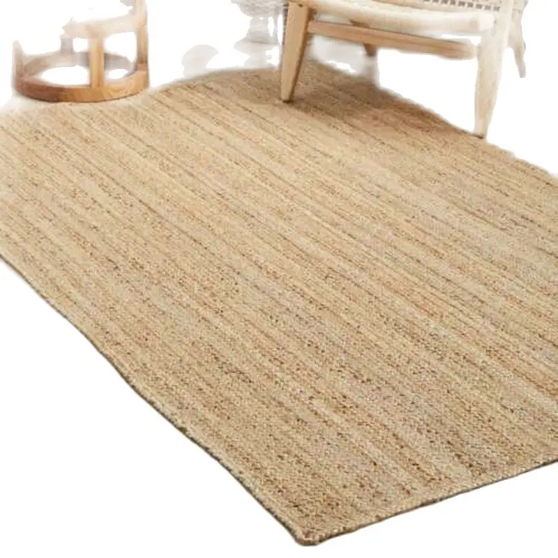 

Natural Jute Rug Square Shape 100% Handmade Braided 4x4 Feet Modern Look Rug Area Rugs