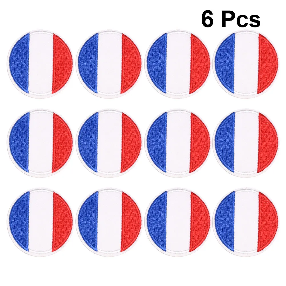 

12pcs Cloth Patch Round Sew Embroidered Fabric Flag Stickers DIY Clothing Decoration Safe Durable Fashion Trend