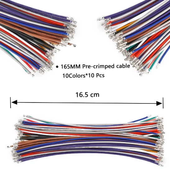 ชุดขั้วต่อแบบตรงพร้อมปลอกพลาสติก PH2.0MM ระยะห่าง 2345678910P พร้อมสายไฟ 165MM 10 สี