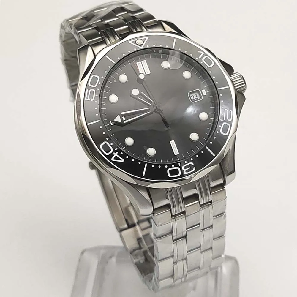ساعة ميكانيكية رجالية 316L من الفولاذ المقاوم للصدأ ، ساعة عمل شفافة ، حركة أوتوماتيكية ، 5 أحزمة ، awonding