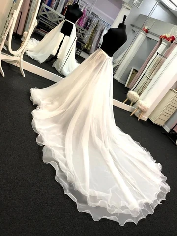 3 Schichten Organza abnehmbaren Zug Hochzeit abnehmbaren Rock für Kleider Boho Braut Überrock