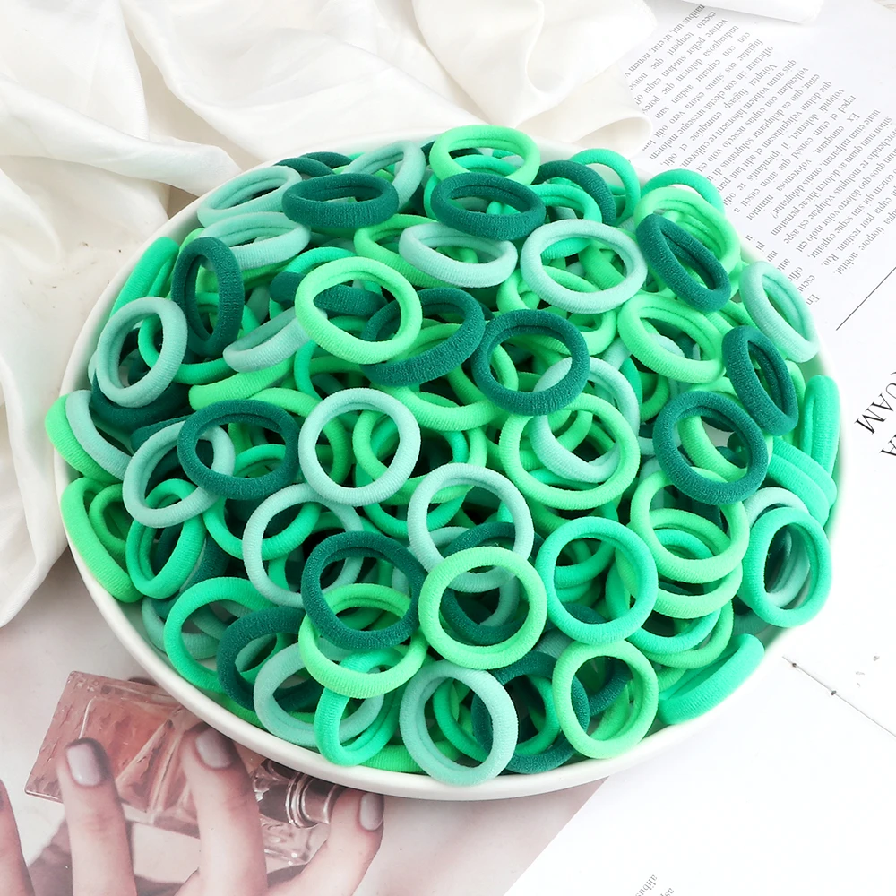 50-200 Stücke Kinder Candy Farbe Haarband Mädchen 3 CM Grundlegende Bunte Haargummi Pferdeschwanz Halten Elastische Haargummis Haarschmuck – Detail 8