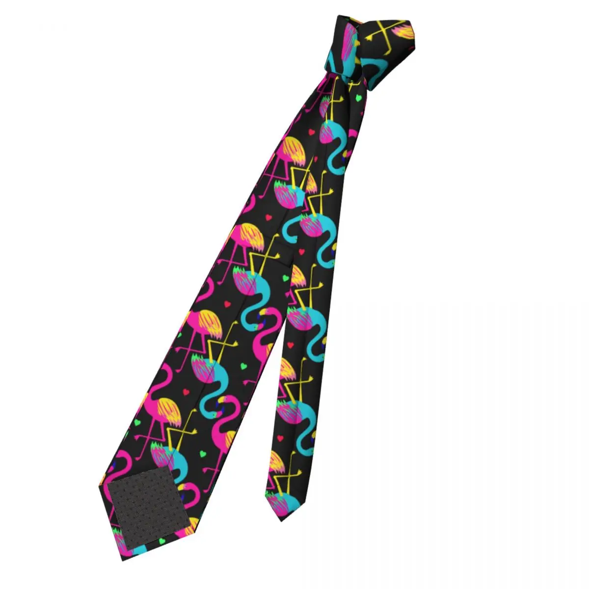 Vivid Tropical Exotic Hawaiian Flamingo Neckties Men Skinny Polyester 8 cm Narrow Neck Ties for Men Accessories Cravat Gift