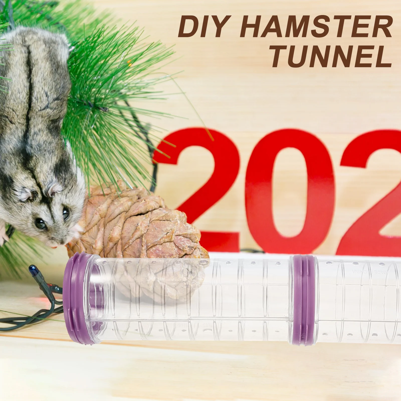 New Hamster Tunnel Set Thick Plastic Cage Accessories Expandable Tube Hamster Cage Tube Toy for Small Animals