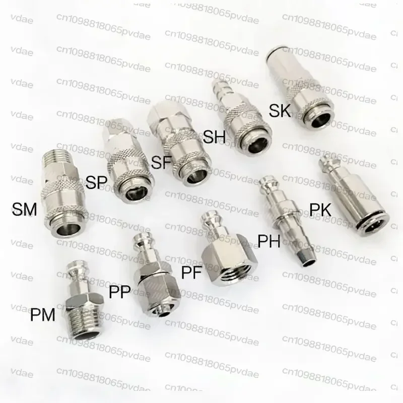 Tool Parts  Nickel-Plated Miniature European Self-Locking Mini Connector Pneumatic Fast Medical Equipment Notebook Machinery