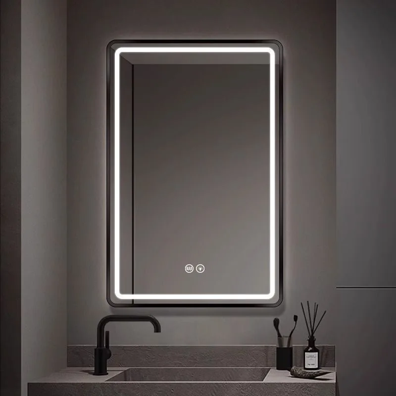 Smart Bathroom Mirror with LED Lights 20-32inch Anti-Fog Touch Screen Backlit Vanity Mirror Wall Mounted IP44 110V-220V for Hote