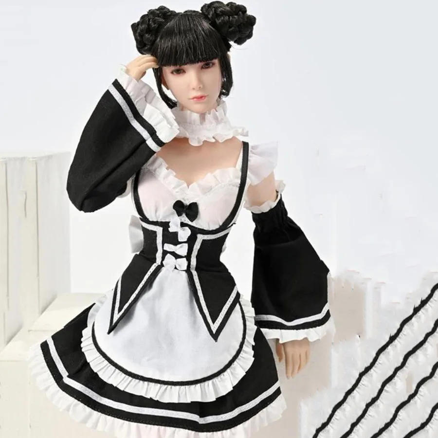 

ZYTOYS ZY5049 1/6 Female Maid Outfit Maid Dress Armband Bow Tie Set Clothes Model Fit 12'' Action Figure Body Dolls In Stock