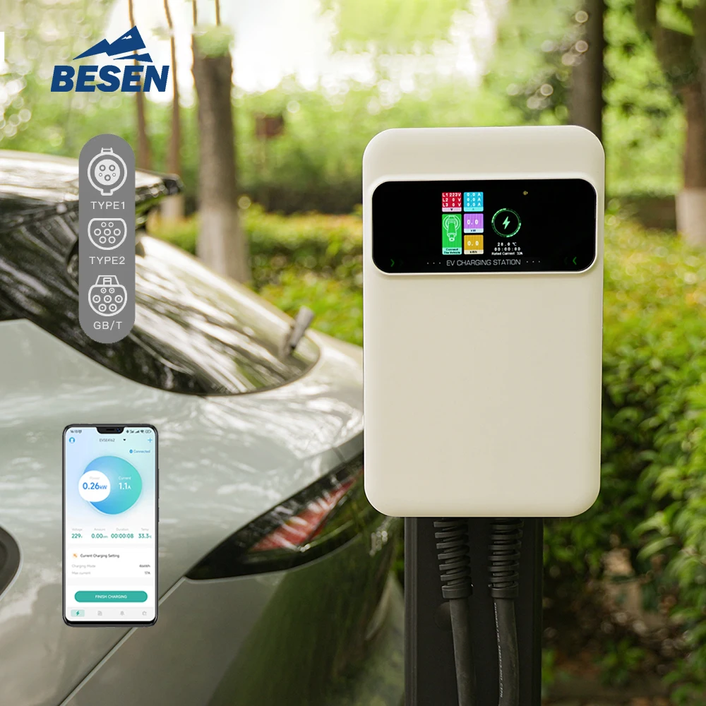 

Estacion Carga Electrica 7.2KW Type 1/2 EV Con Control Por App Y Programacion De Horarios