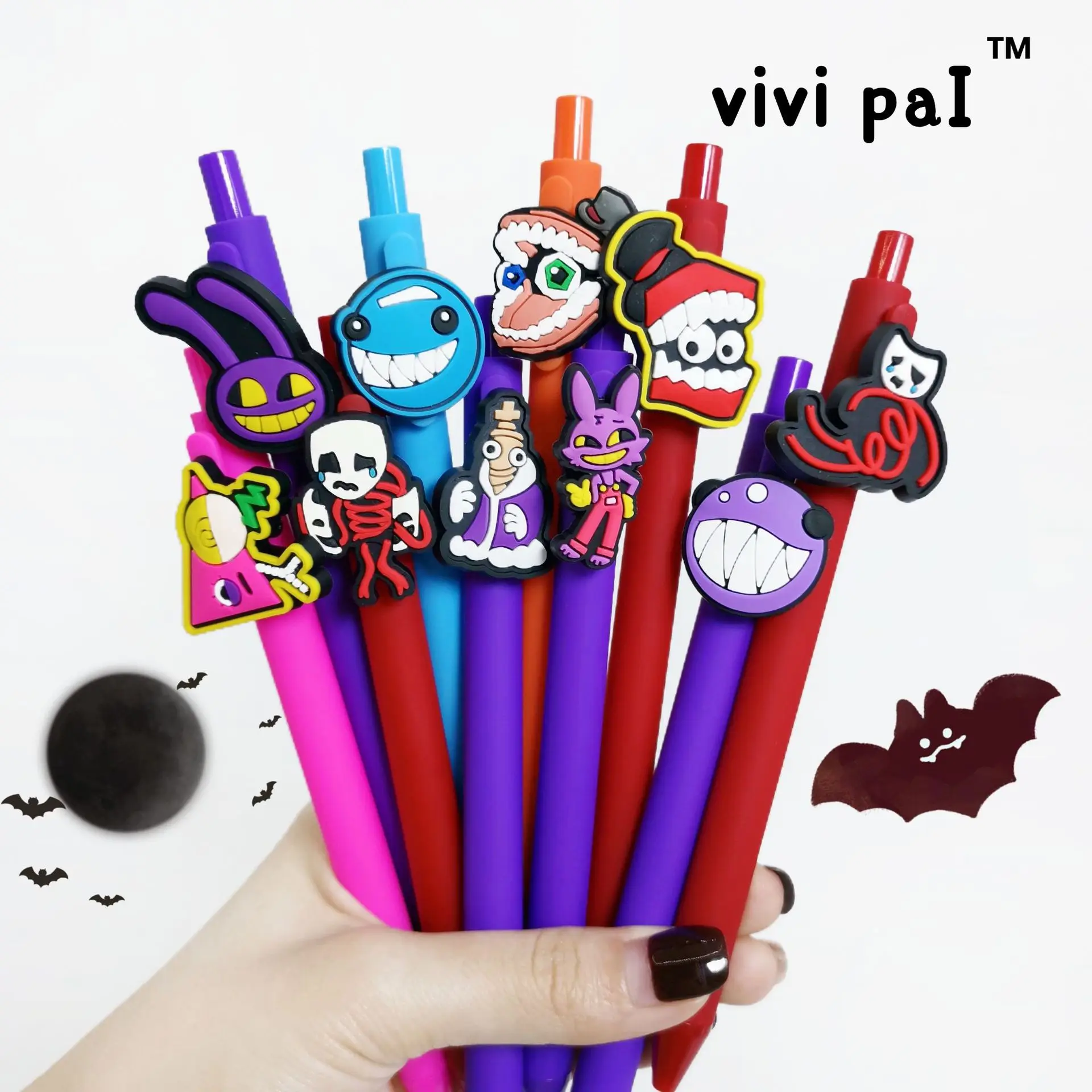 6PCS Building Block-Shaped Pen Cute Number Building Block Ballpoint Pen Black Ink Fun writing tool with playful design
