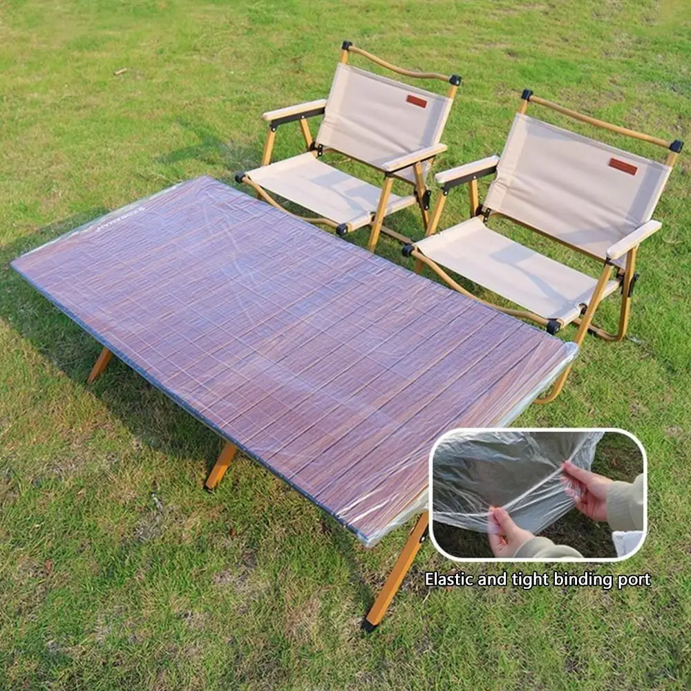 10Pcs/set Plastic Disposable Tablecloth Elastic Edged Oil-Proof Table Cover Eco-Friendly Waterproof Table Protector