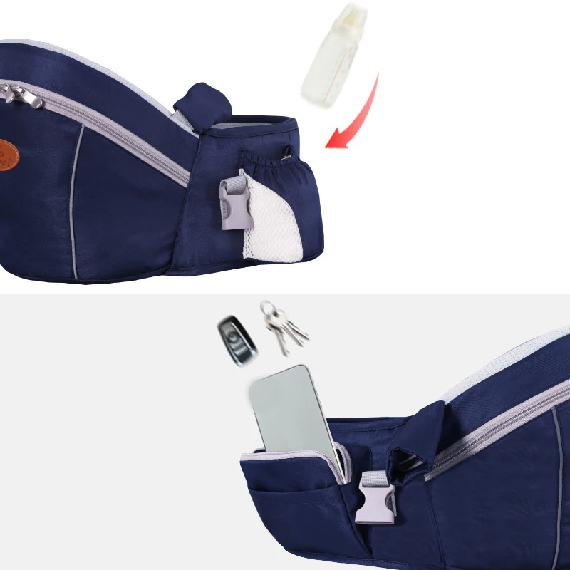 Suporte sling para bebê 2 a 24 meses, assento infantil, respirável, com cinto canguru para cintura, para crianças