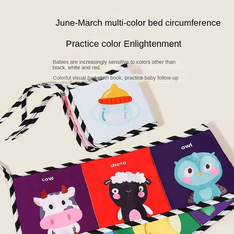 Montessori Black and White Baby Books 0 12 Months Educational Baby Book Children\'s Toys 0 to 1 Infant Sensory Cloth Book 1 Years