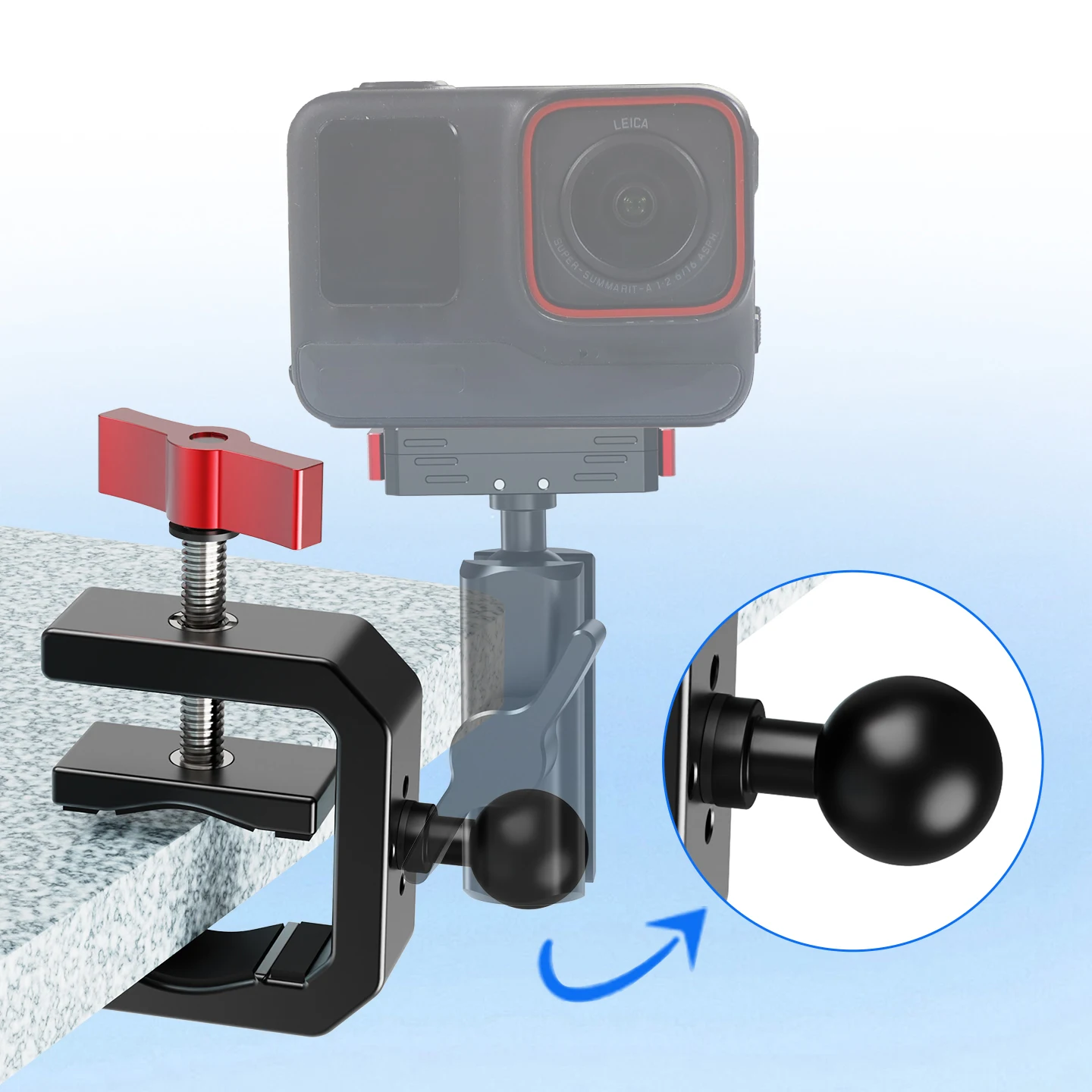 Super Clamp 1/4 ARRI Hole 17mm Ball Head for Gopro Hero 13 1