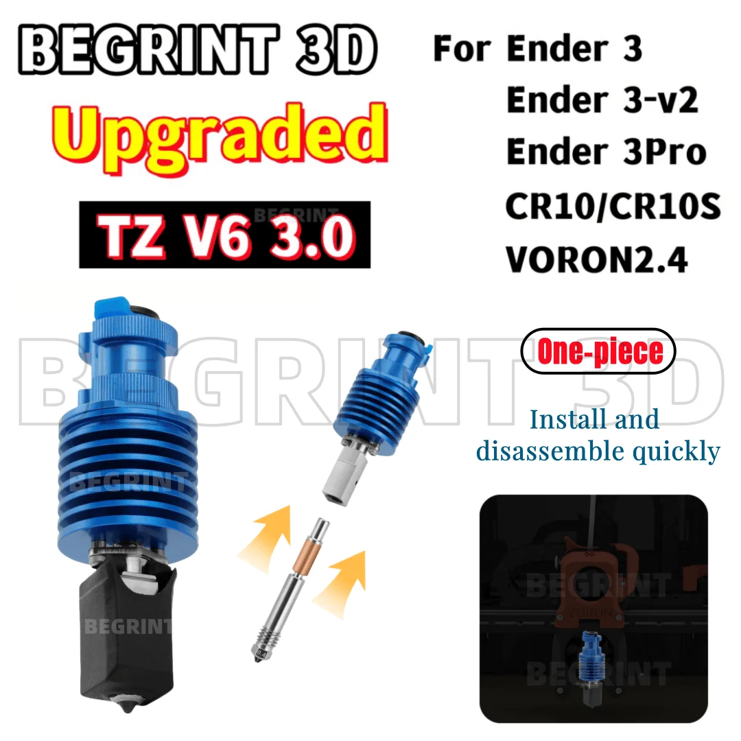 New Upgrade V6 Hotend Kit High Speed Print Head For Ender 3/Ender 3Pro/VORON 2.4 Hi-End Extruder J-head for Ender 3 V2/CR10