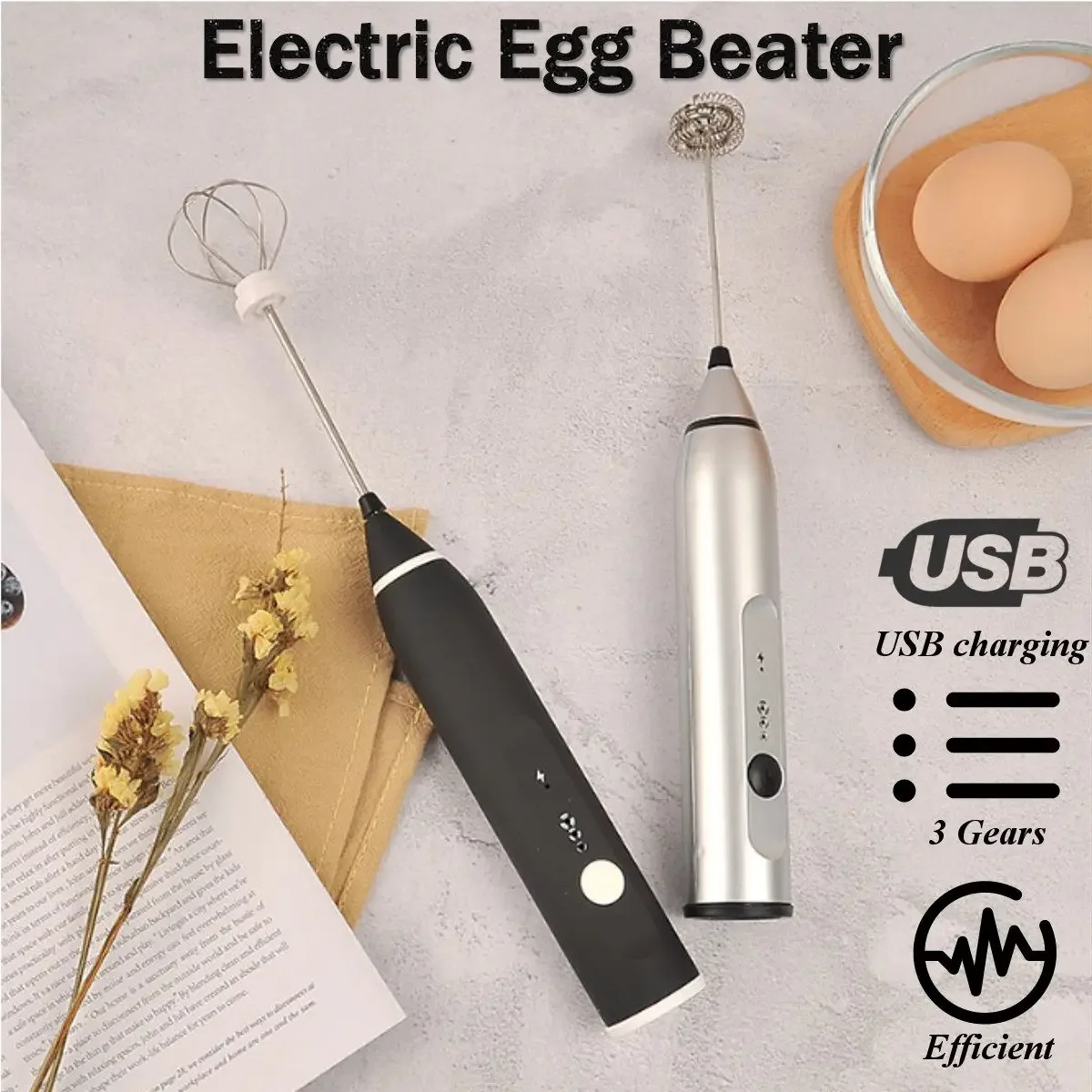 

3 Speeds 2 Heads Electric Food Blender Mixer Kitchen Detachable Hand Blender Egg Beater Vegetable Baby Food Stand Blend