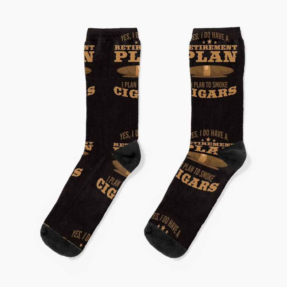 

Cigar Lover Smoker Funny Smoking Retirement Plan Socks Winter Man Sock Funny Socks For Men