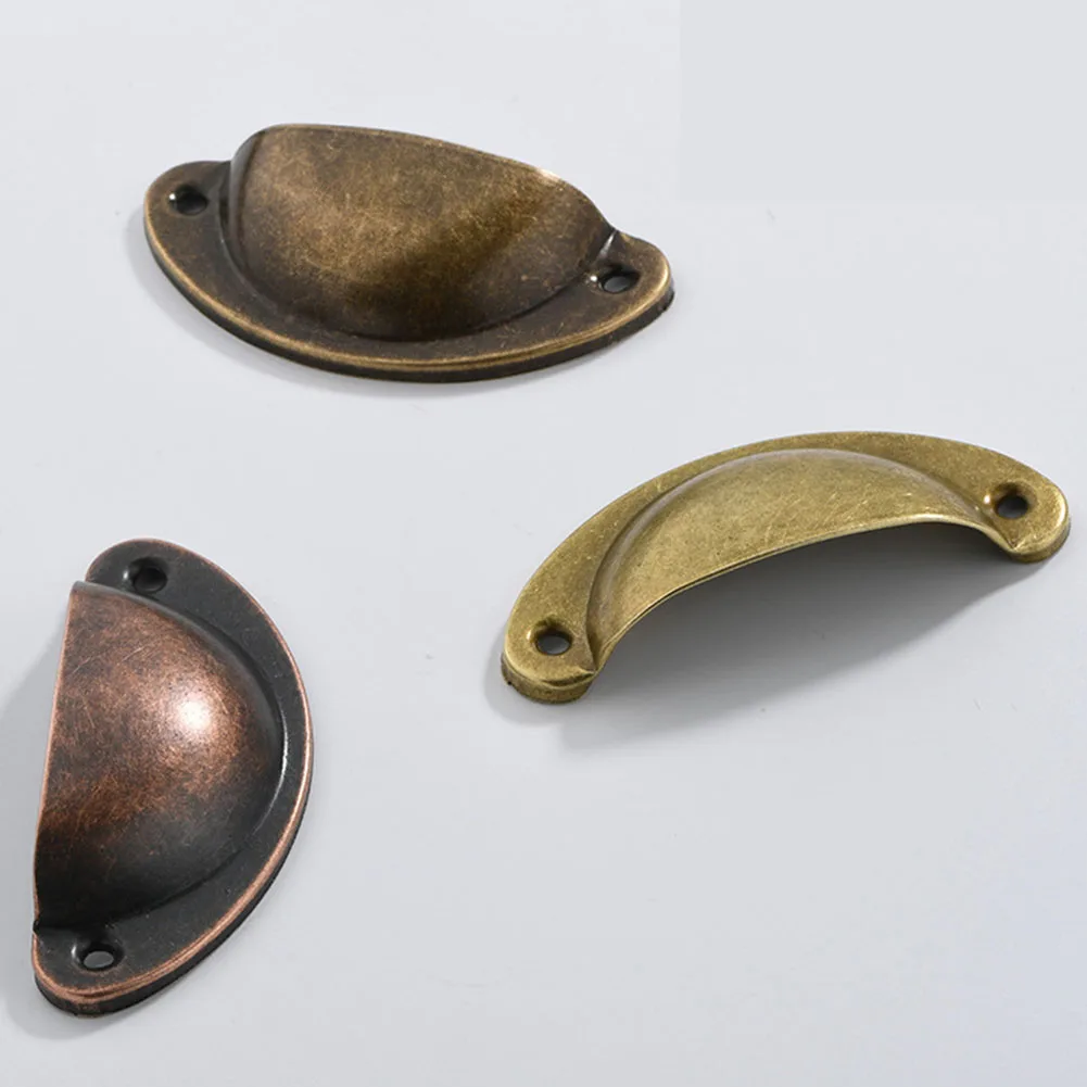 Accessori per maniglie per cassetti nuovissime e squisite di alta qualità in ferro 4 pezzi 8 viti Decorazione domestica per cassetti antichi