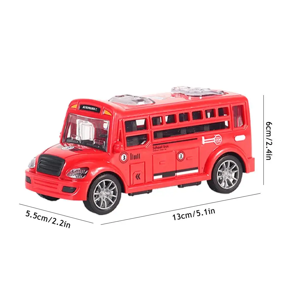 Simulation Open Door ABS School Bus Kids Educational Toy Cars Model Pull Back Car Interactive Toys Car Boys Birthday Gift