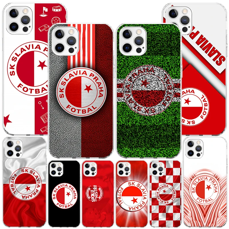 Sk Slavia Praha Czech Republic Phone Case For iPhone 16 Pro Max 15 + 14 Plus 11 12 13 Mini Xs X XR 7 8 SE Personalized Gift Prin