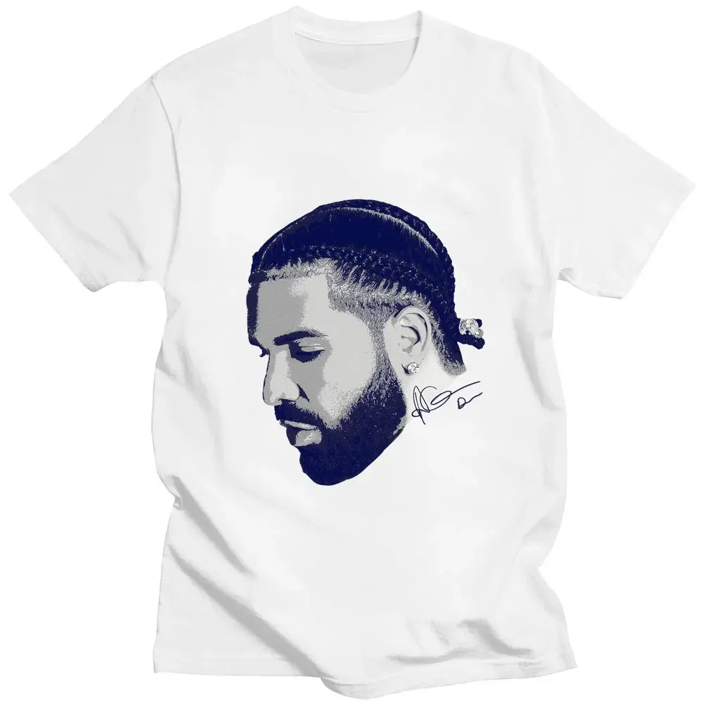 Vintage Rapper Drizzy Drake Print T-shirt Unisex Casual Cotton Oversized Short Sleeve T-shirts Hip Hop Gothic Popular Streetwear