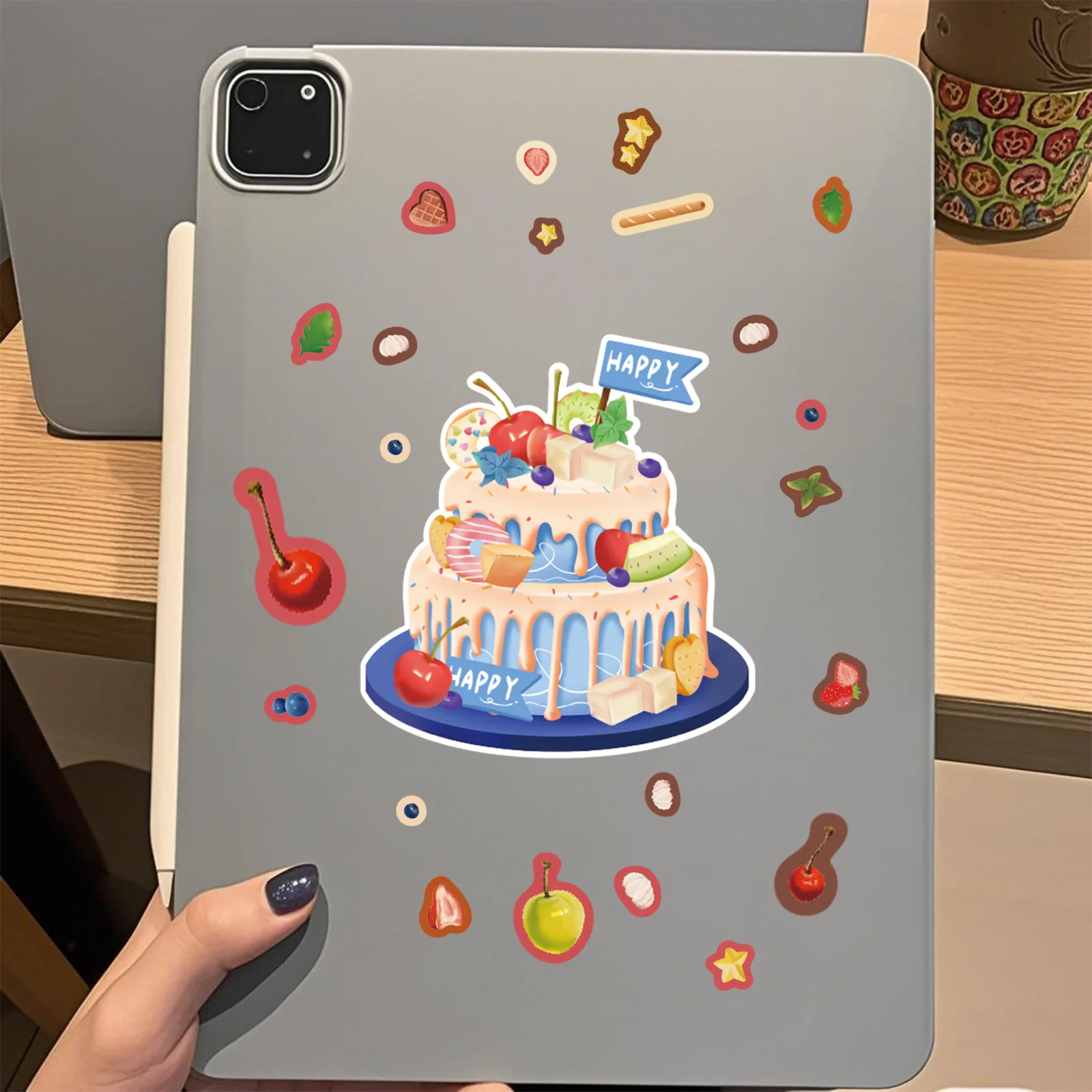 8Pcs Creative Cake Wishes Come True Puzzle Stickers Assembly Puzzle DIY Cartoon Stickers Puzzle