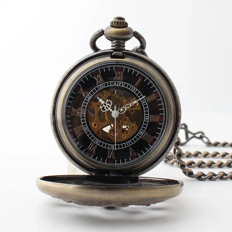 New Vintage Chinese Style Pocket Watches Mechanical Automatic Unique Fashion Pendant with Chain Gifts reloj de bolsillo