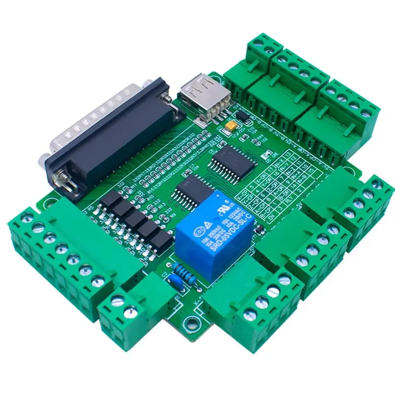 M52K-Cnc Interface Board For MACH3 5-Axis Engraving Machine With Optical Coupling Isolated Usb Power Supply