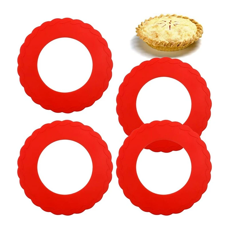 4pcs Silicone Mini Pie for Baking, Perfect for 4 to 6 Inch Pies, Easy to Clean Mold Anti-Burning Retail
