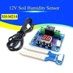 XH-M214 Humidity Controller Soil Sensor Module 20-99%RH Precise Automatic Control Irrigation System Red Digital Display