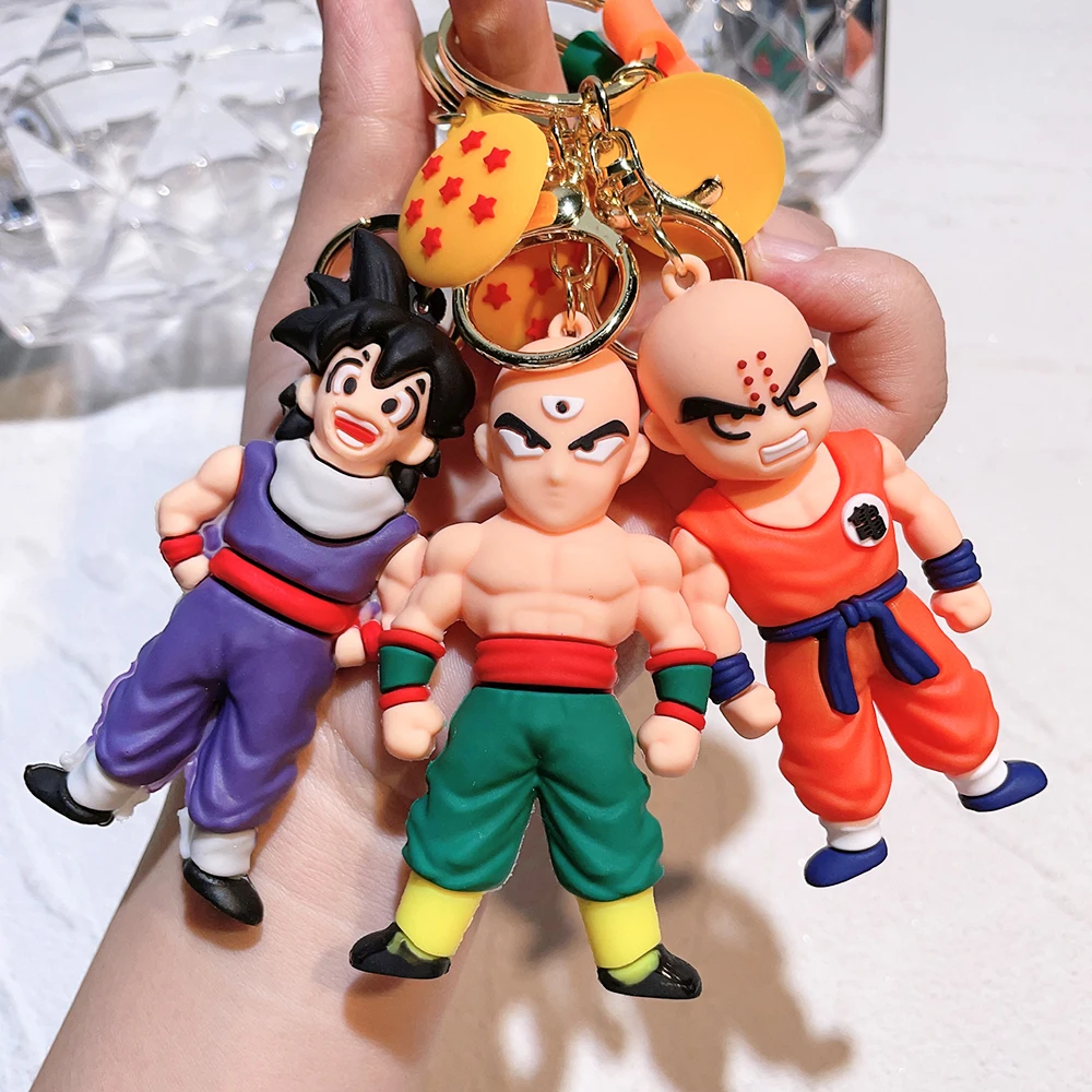 Anime Dragon Ball Key Chain Z Super Saiyan Son Goku Bulma Broly Piccolo Majin Buu Series Bag Pendant Keyring Toys for Boy Gift