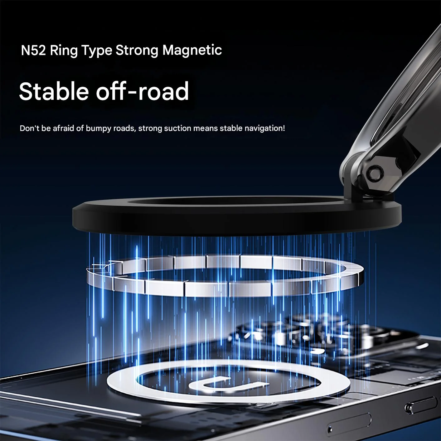 Car phone holder car dashboard magnetic phone holder car center console adhesive suction cup navigation phone holder image 2